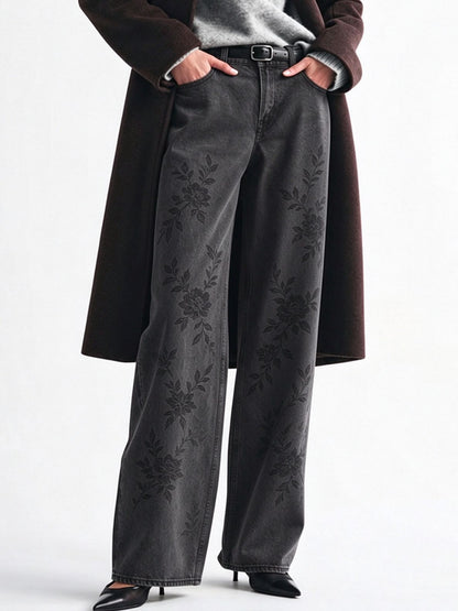 Sunset Rose Wide-Leg Jeans