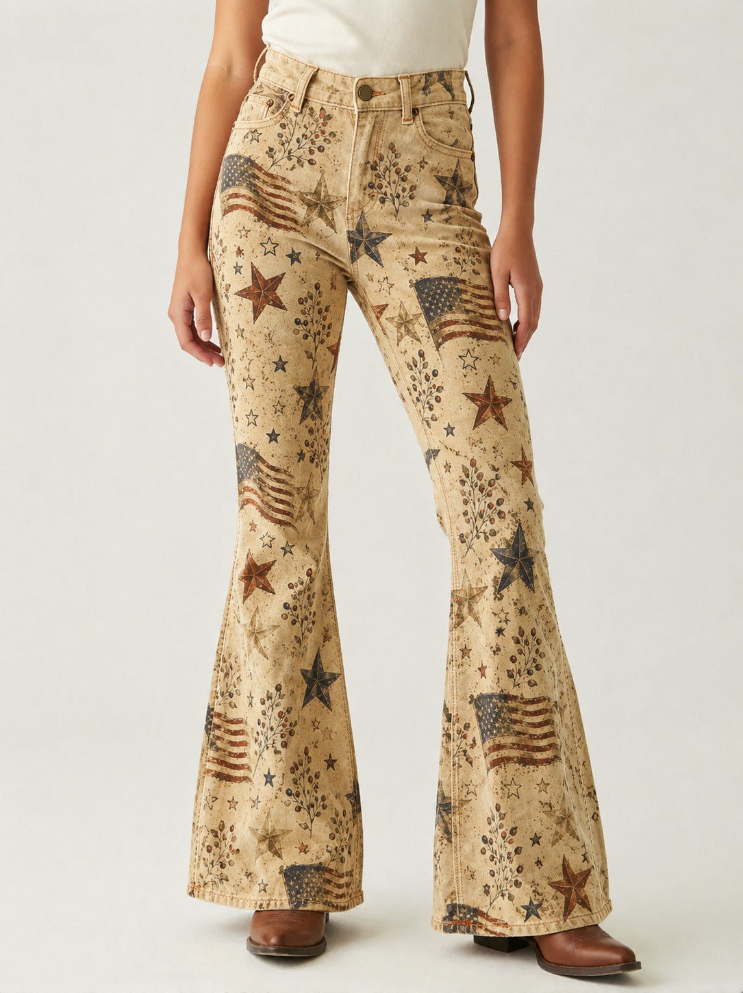 Starlight Prairie Beige Patriotic RB-BOT04 – Front View – Riley – beige