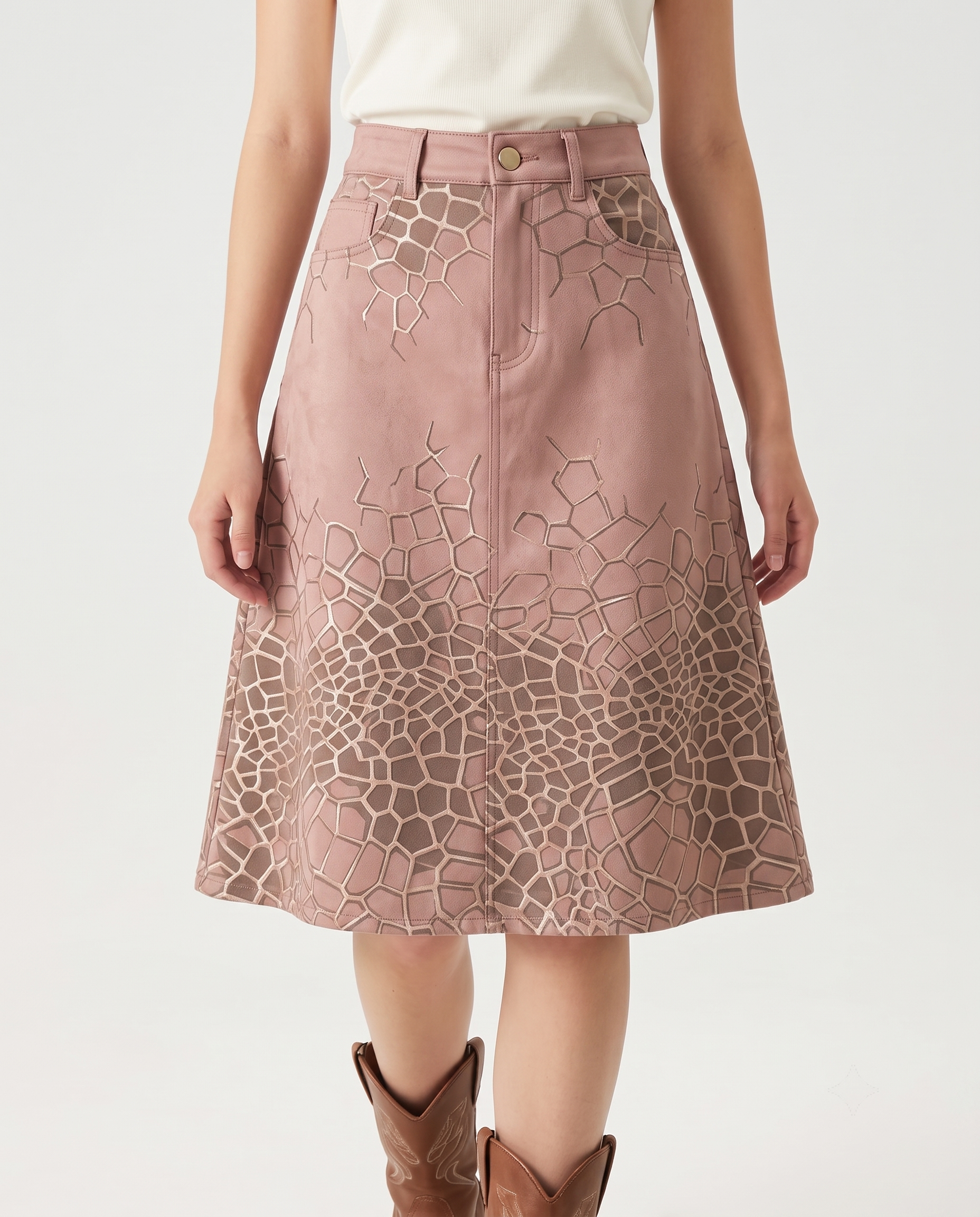 Pink Crackle RB-SKT03 – Front View – Jessie – Pink