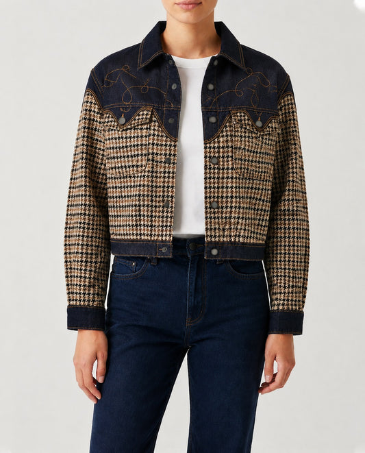 Prairie Whistle RB-JKT01 – Front View – Riley – Navy Blue, Beige, Black