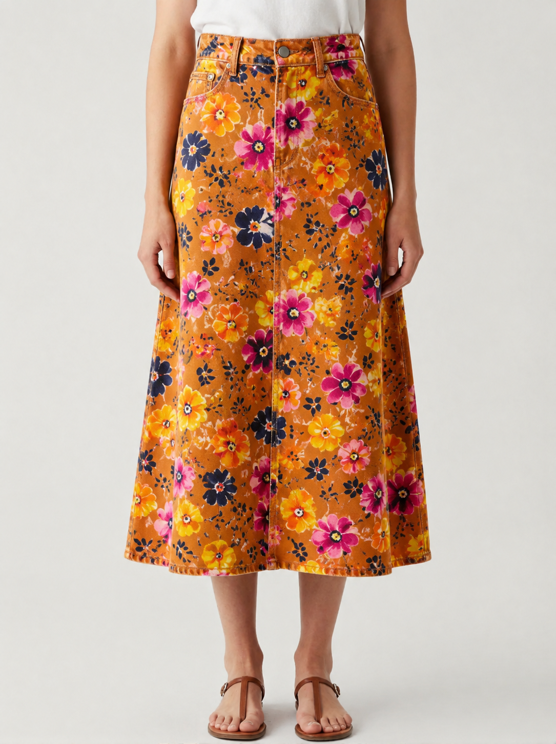 Sunset Wildflower RB-SKT10 – Front View – Jessie – rust