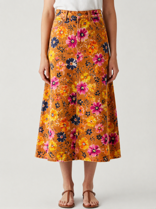 Sunset Wildflower RB-SKT10 – Front View – Jessie – rust
