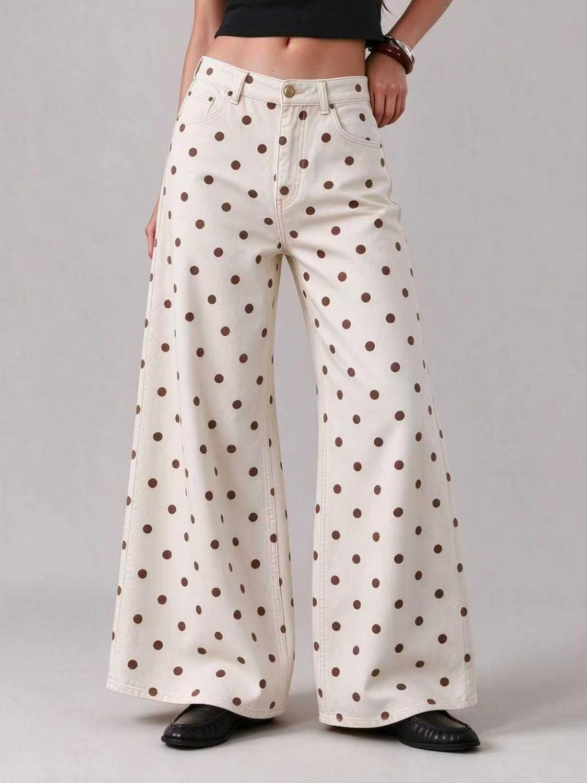 Prairie Dust Dots Wide-Leg Jeans