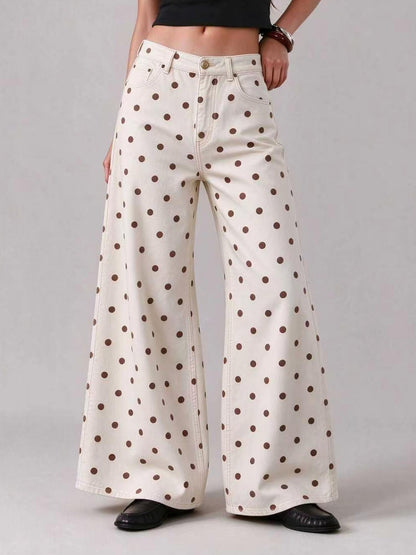 Prairie Dust Dots Wide-Leg Jeans
