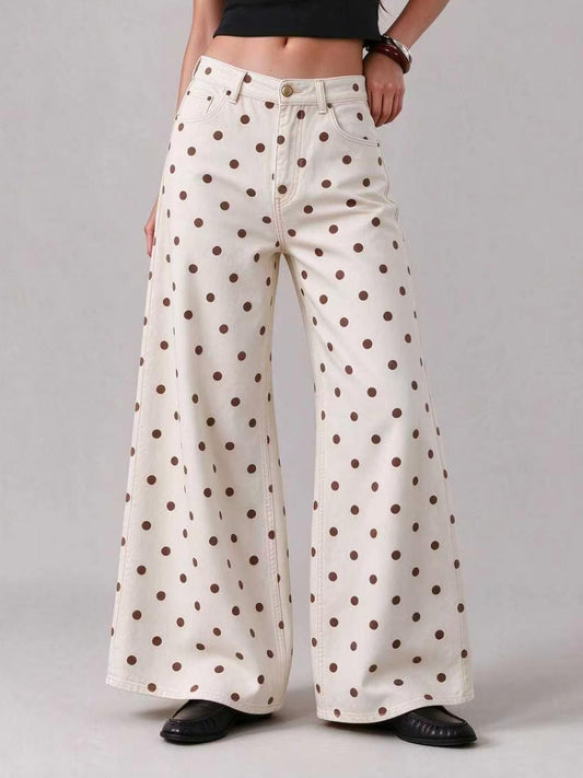 Prairie Dust Dots Wide-Leg Jeans