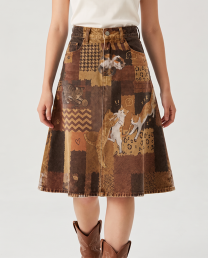 Purr Trail RB-SKT03 – Front View – Riley – Brown Wash