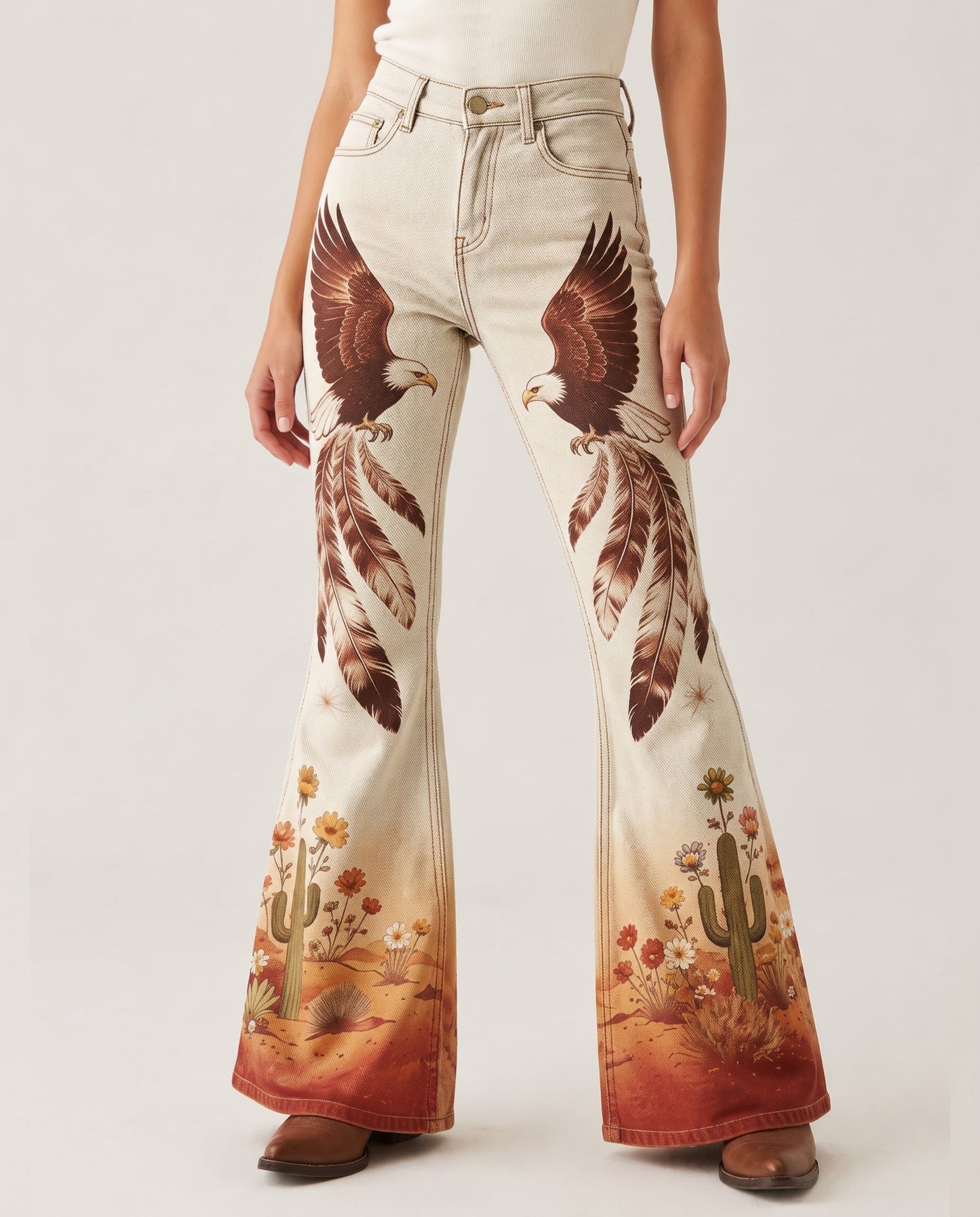 Desert Soar RB-BOT04 – Front View – Riley – beige, rust, ochre, brown