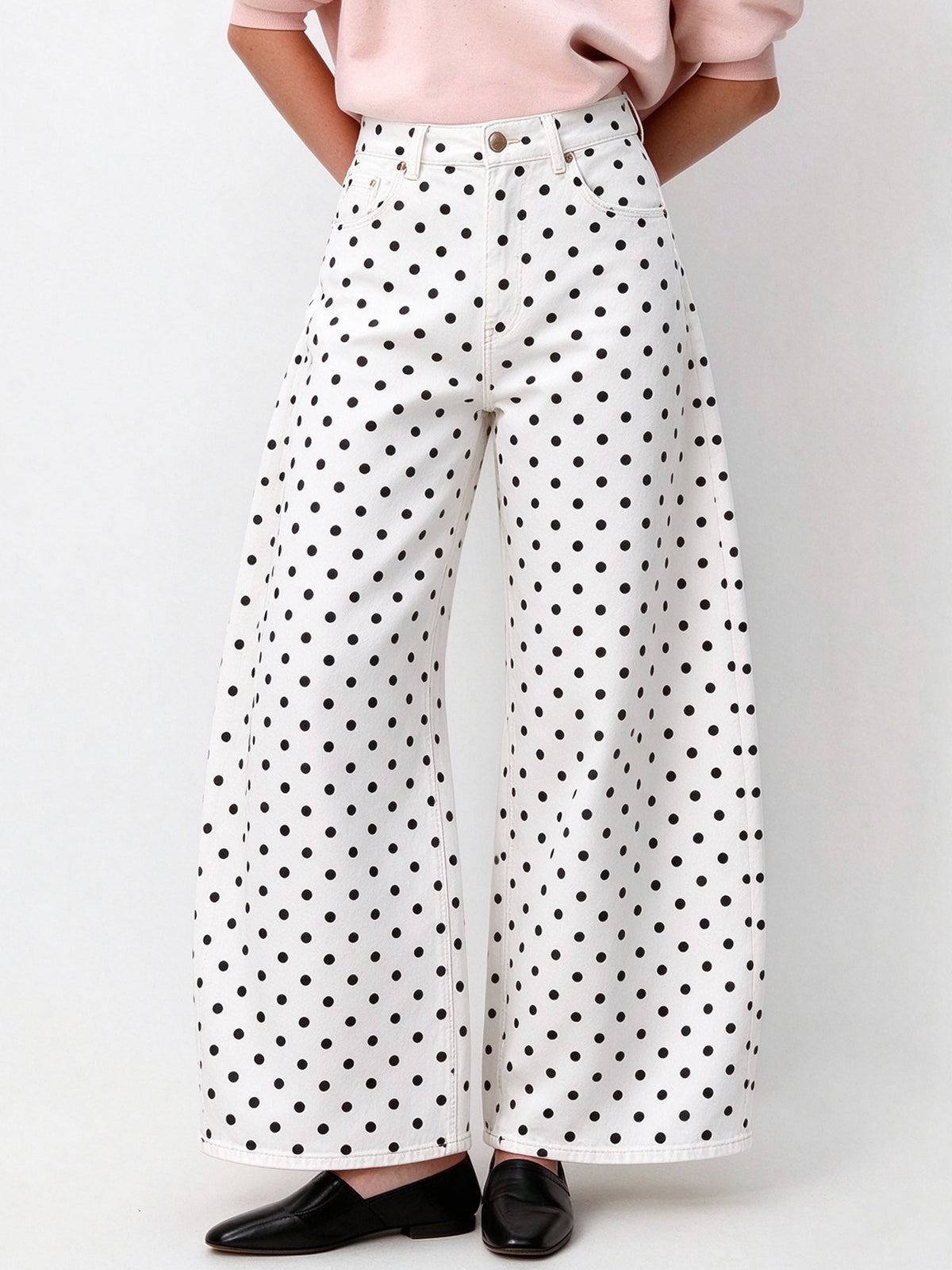 Dusty Trail Dots Wide-Leg Jeans