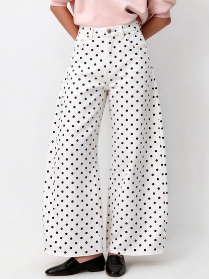 Dusty Trail Dots Wide-Leg Jeans