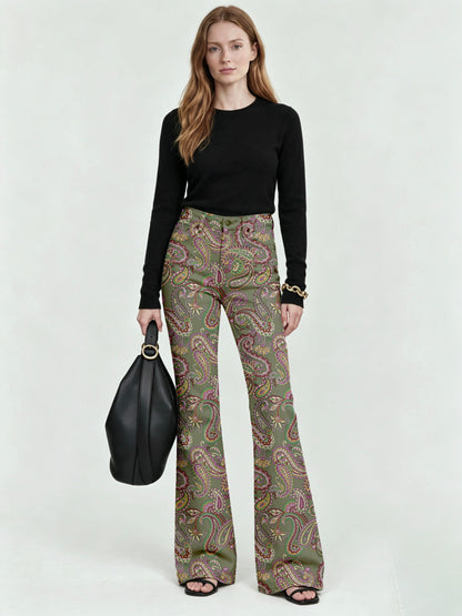 Prairie Paisley Flare Jeans
