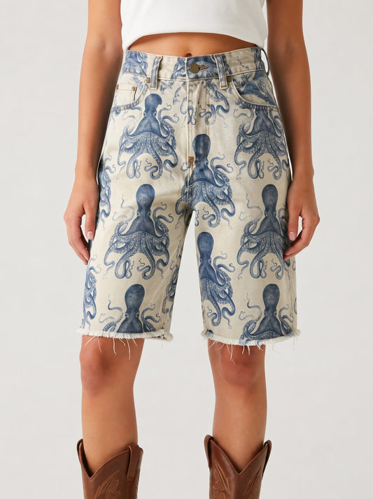Octopus Sage RB-BOT08 – Front View – Riley – Cream, Navy Blue