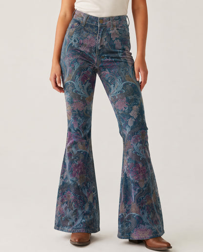 Prairie Bloom Indigo RB-BOT04 – Front View – Riley – Indigo