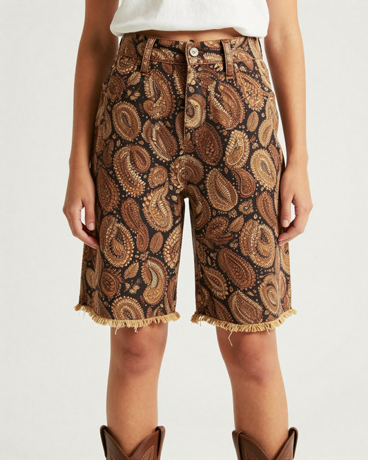 Pinecone Seed Paisley RB-BOT08 – Front View – Jessie – Forest Green / Brown