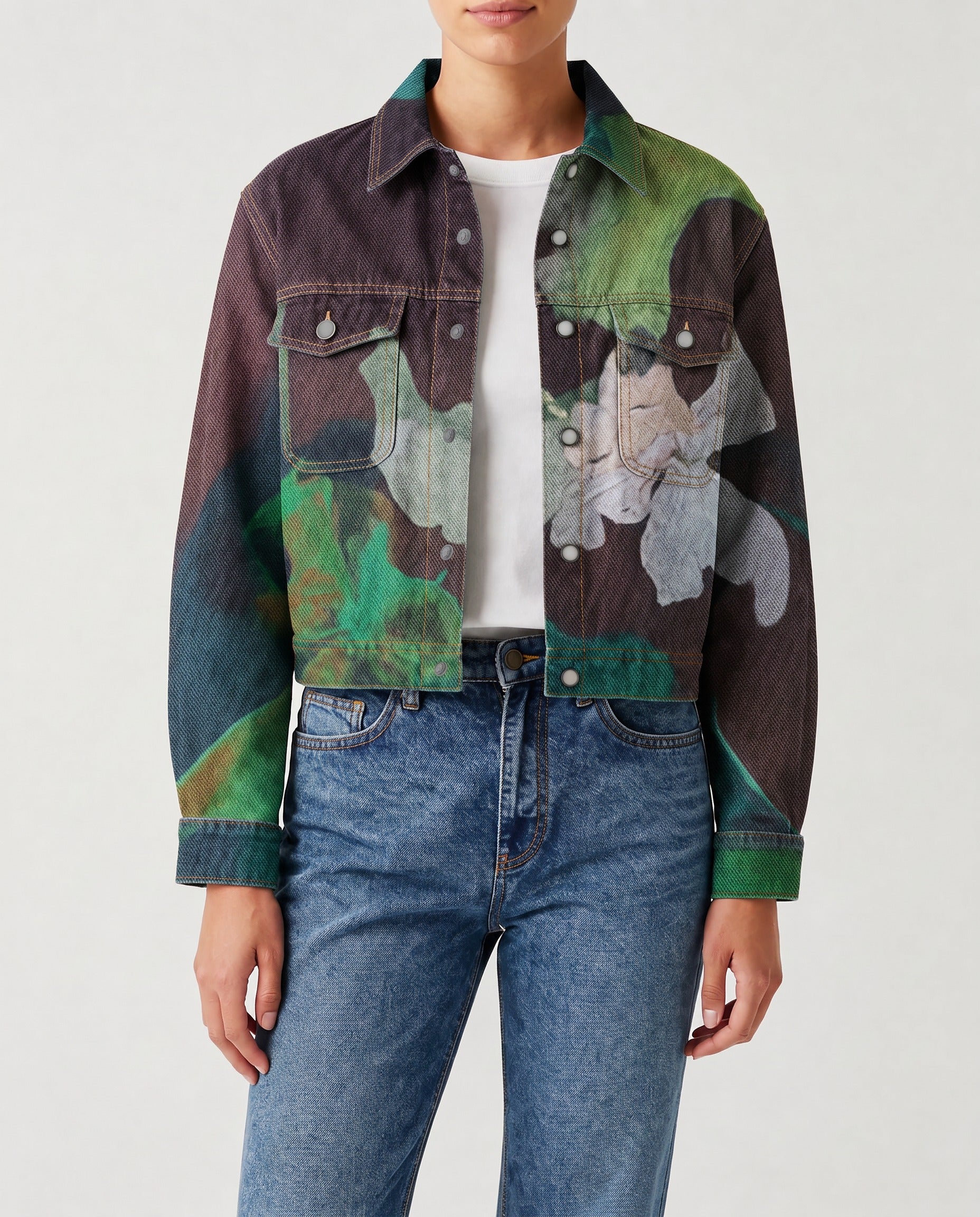 Wildflower Ranger RB-JKT01 – Front View – Riley – Green, Brown