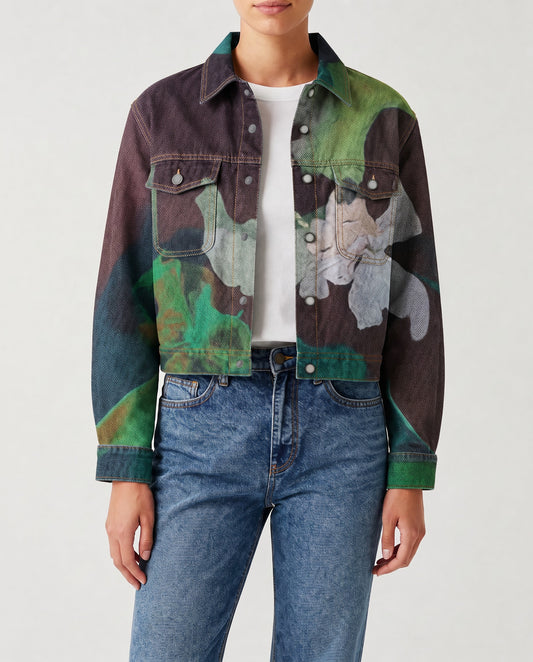 Wildflower Ranger RB-JKT01 – Front View – Riley – Green, Brown