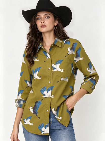 Crimson Crane RB-TOP16 – Front View – Riley – Olive Green