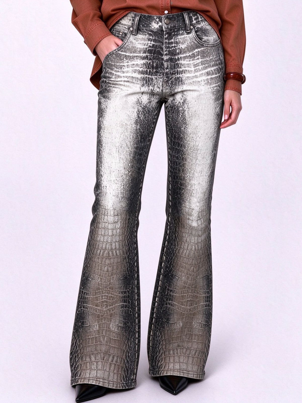 Silverado Scales Flare Jeans