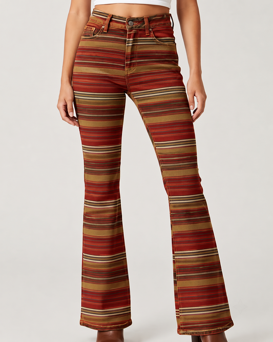 Canyon Stride Bootcut Jeans – Front View – Riley – rust, terracotta