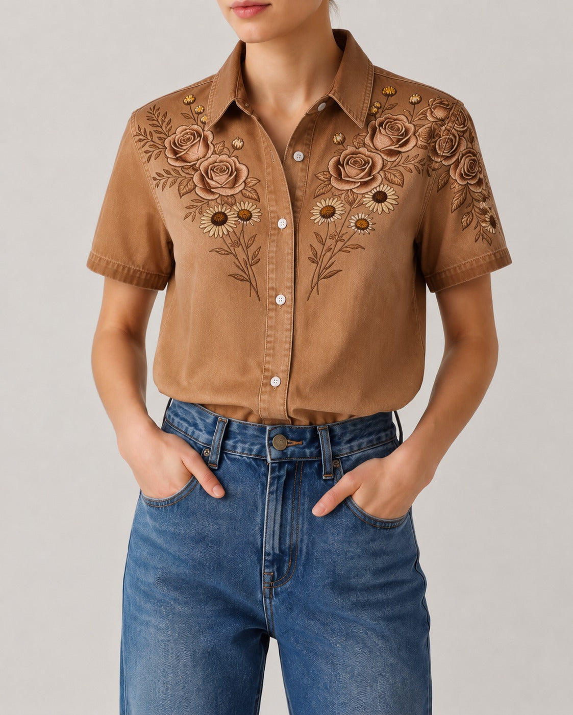 Desert Rose Reverie RB-TOP15 – Front View – Riley – tan