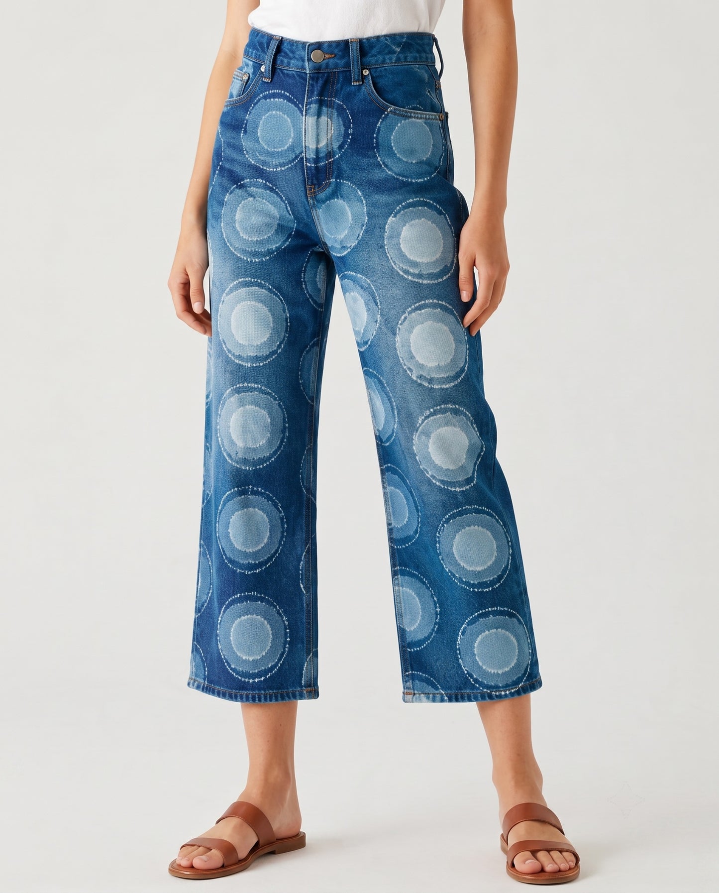 Cactus Bloom Denim RB-BOT24 – Front View – Riley – Denim Blue