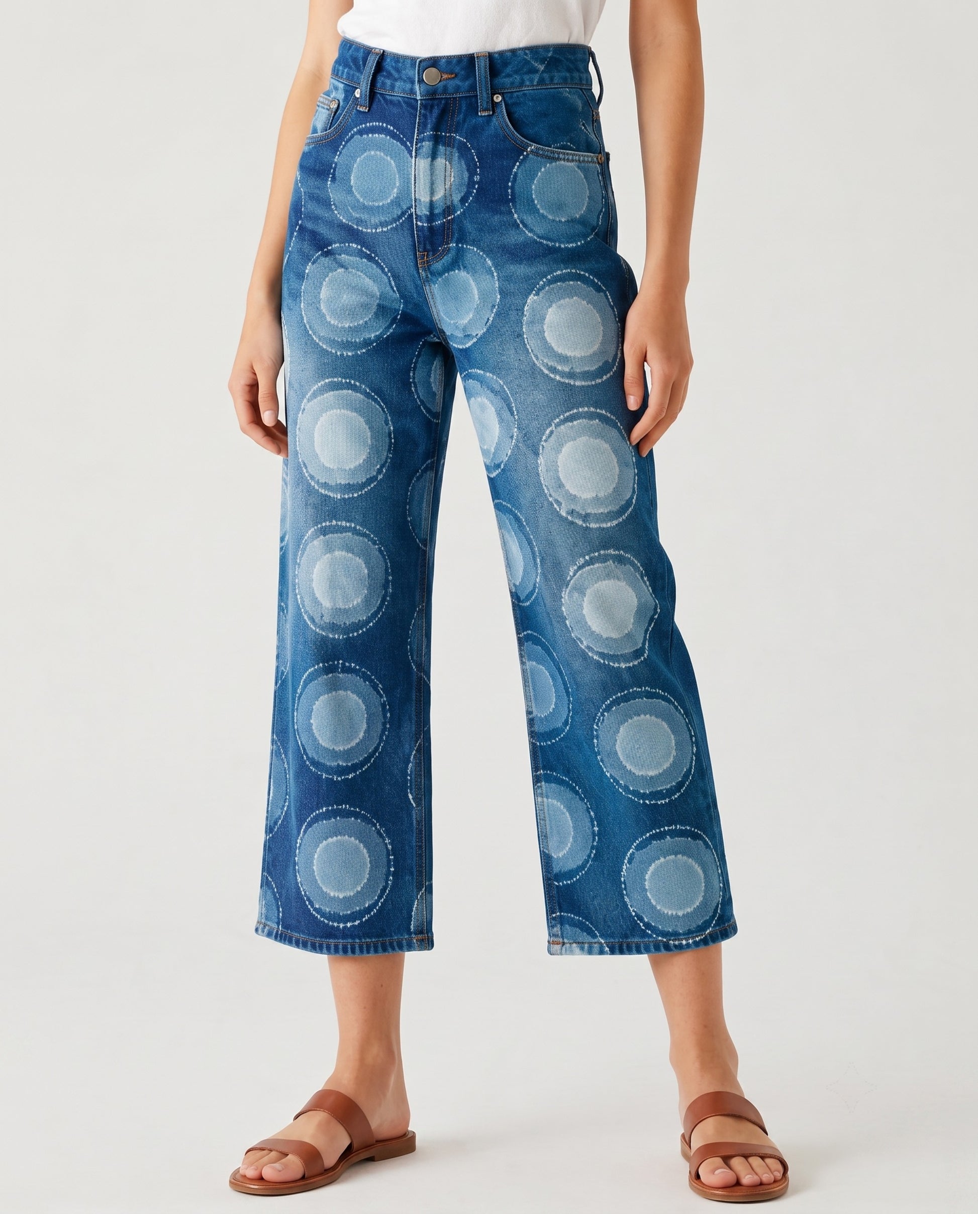 Cactus Bloom Denim RB-BOT24 – Front View – Riley – Denim Blue