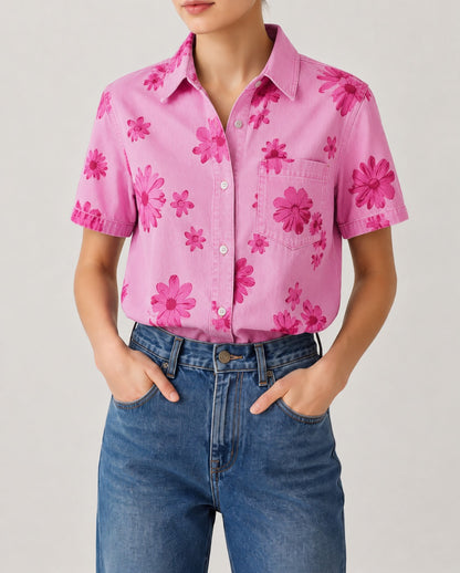 Cactus Daisy RB-TOP15 – Front View – Riley – pink
