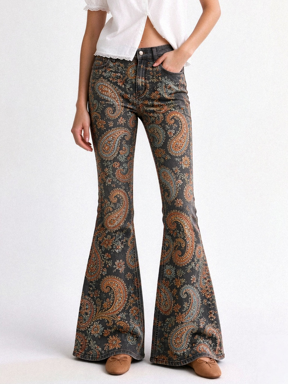 Desperado Paisley Flare Jeans