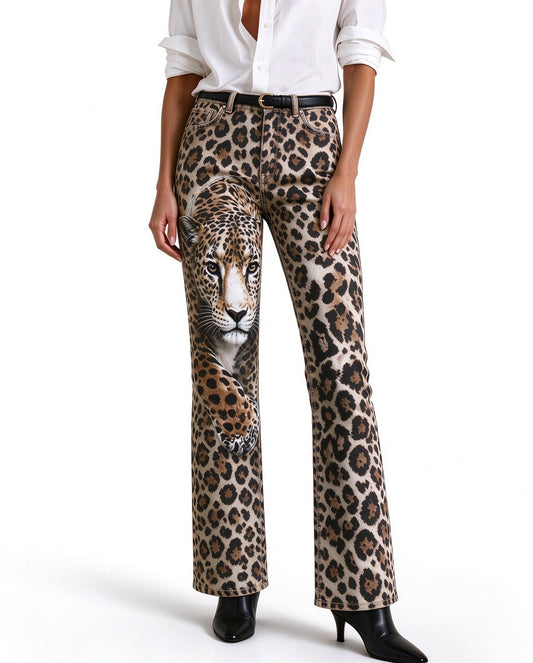 Rodeo Leopard Spots Bootcut Jeans