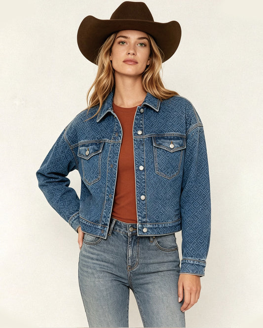 Prairie Diamond RB-JKT01 – Front View – Riley – Denim Blue