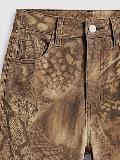 Rattlesnake Hide Bootcut Jeans