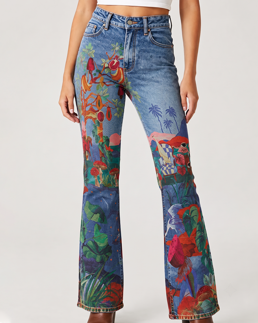 Mystic Mesa Bootcut Jeans – Front View – Riley – blue