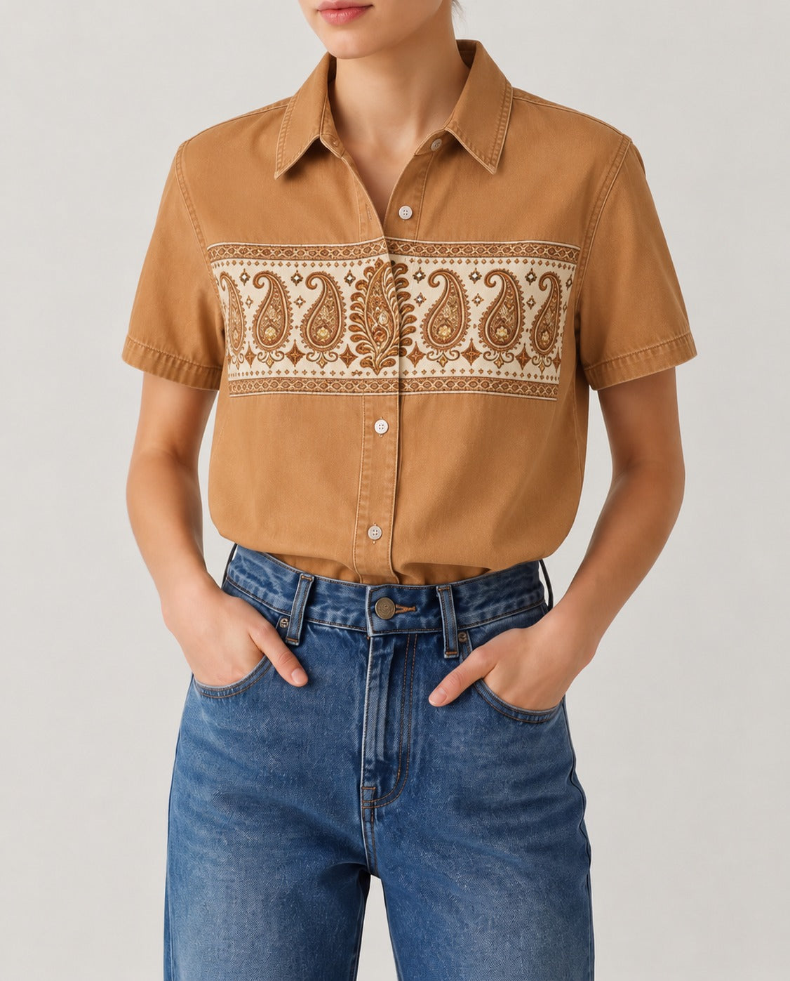 Prairie Bloom RB-TOP15 – Front View – Riley – tan