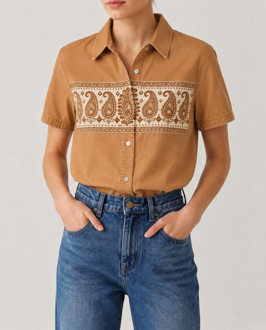 Prairie Bloom RB-TOP15 – Front View – Riley – tan