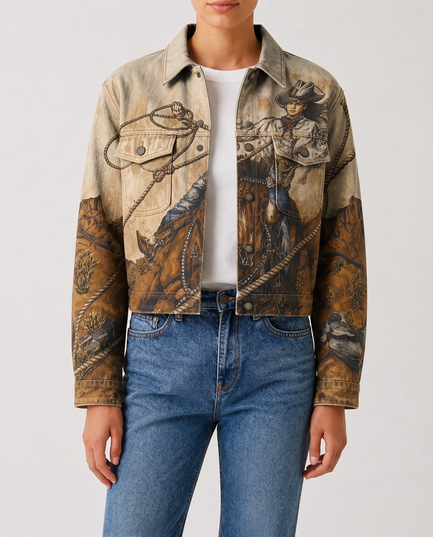 Desert Rider RB-JKT01 – Front View – Riley – beige, brown