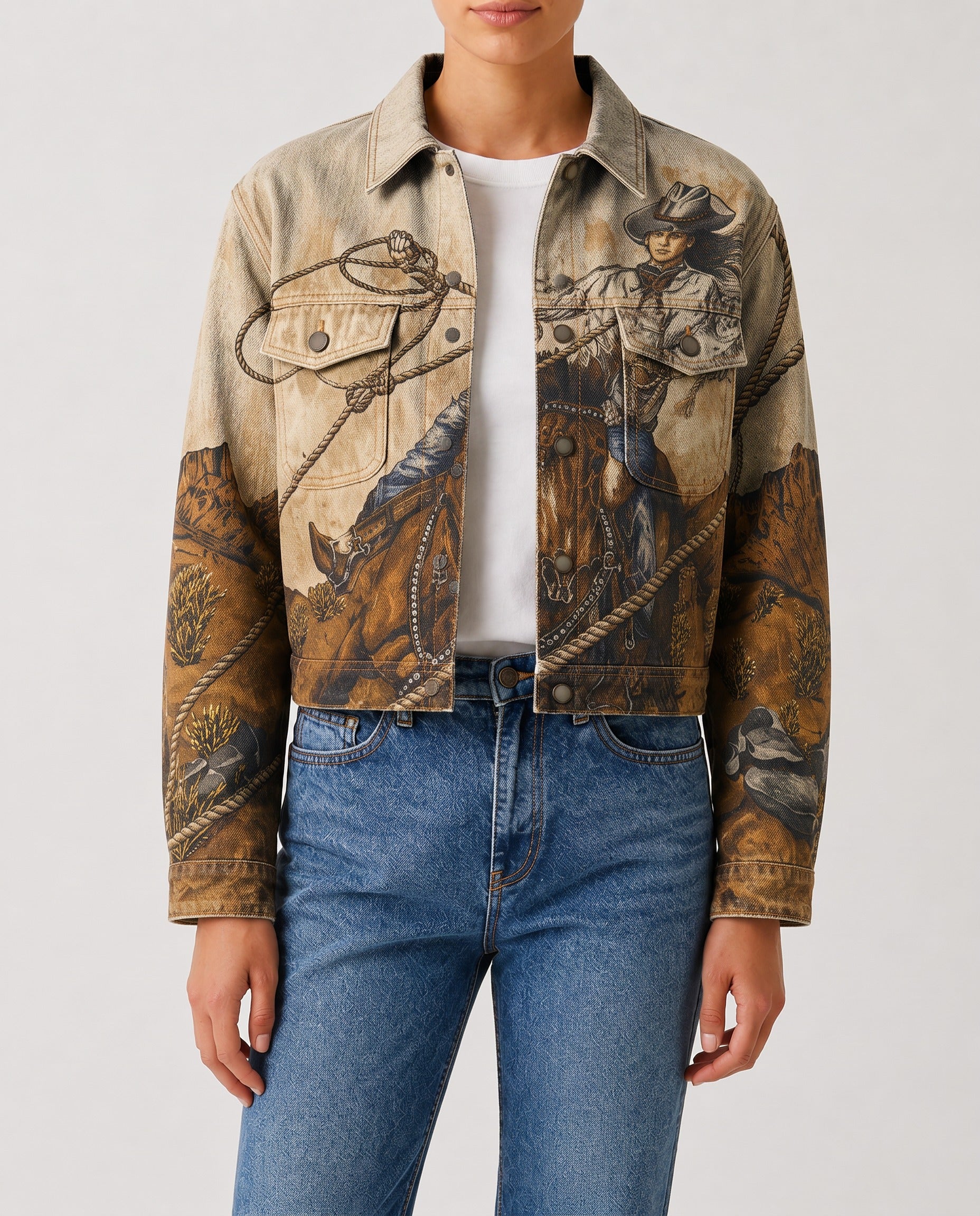 Desert Rider RB-JKT01 – Front View – Riley – beige, brown
