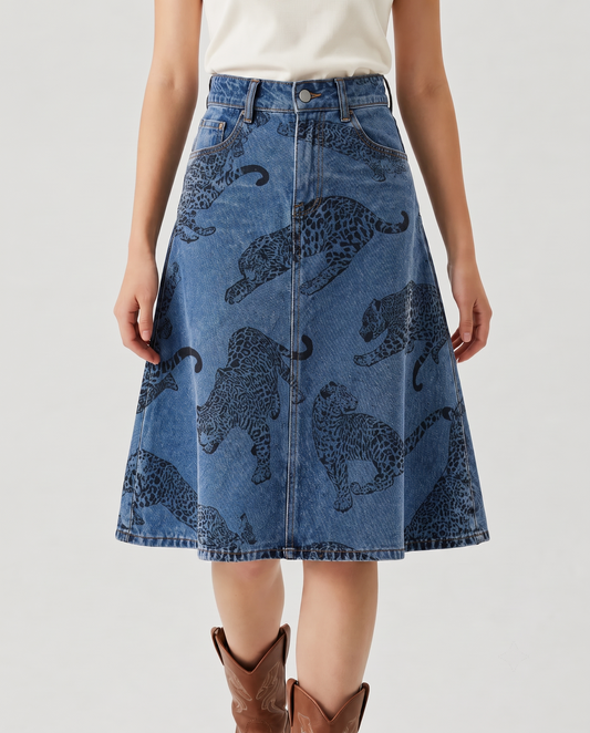 Wildcat Denim RB-SKT03 – Front View – Riley – Medium Blue