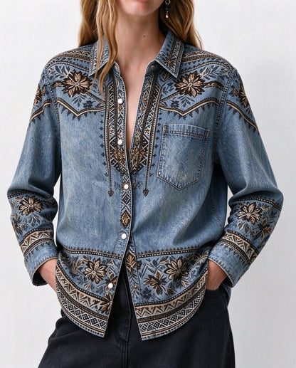 Desert Star Trail Long Sleeve Denim Shirt