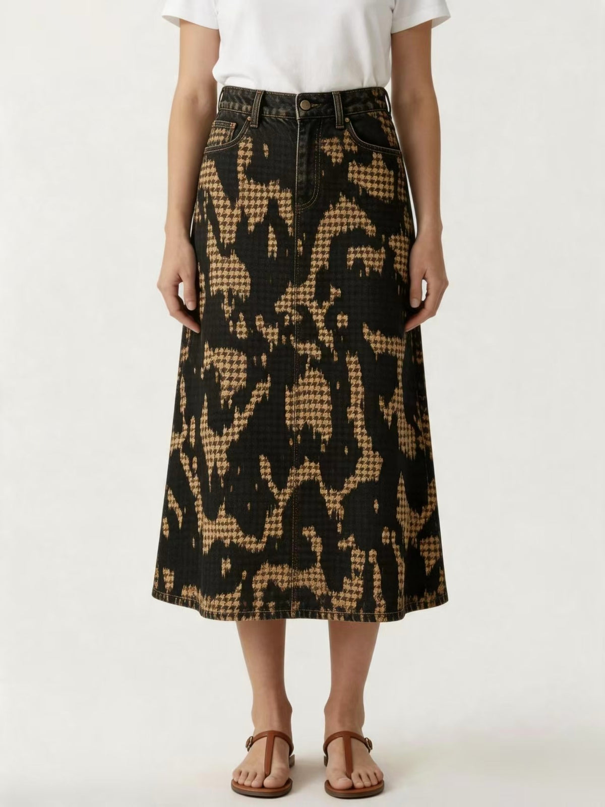 Ranch Rodeo Ankle-Length Denim Skirt