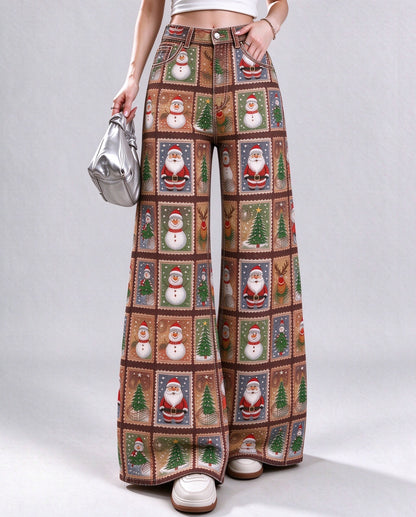Buckaroo Christmas Blocks Wide-Leg Jeans