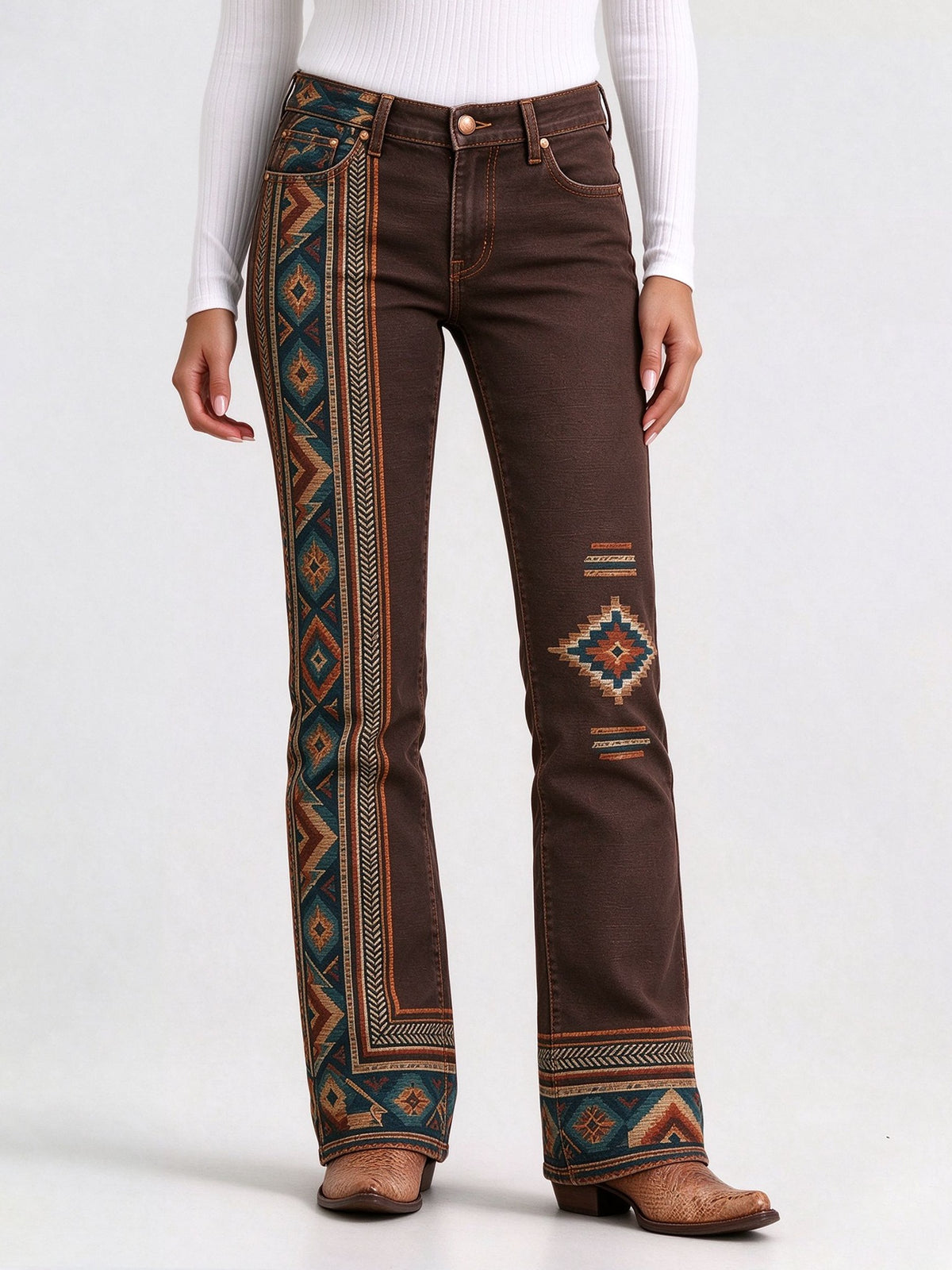Sierra Diamond Trail Low-Rise Bootcut Jeans