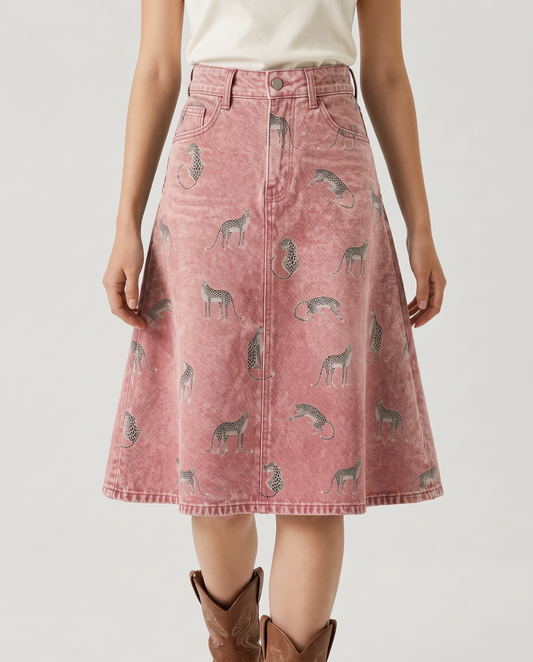 Prairie Cheetah RB-SKT03 – Front View – Riley – Pink Wash