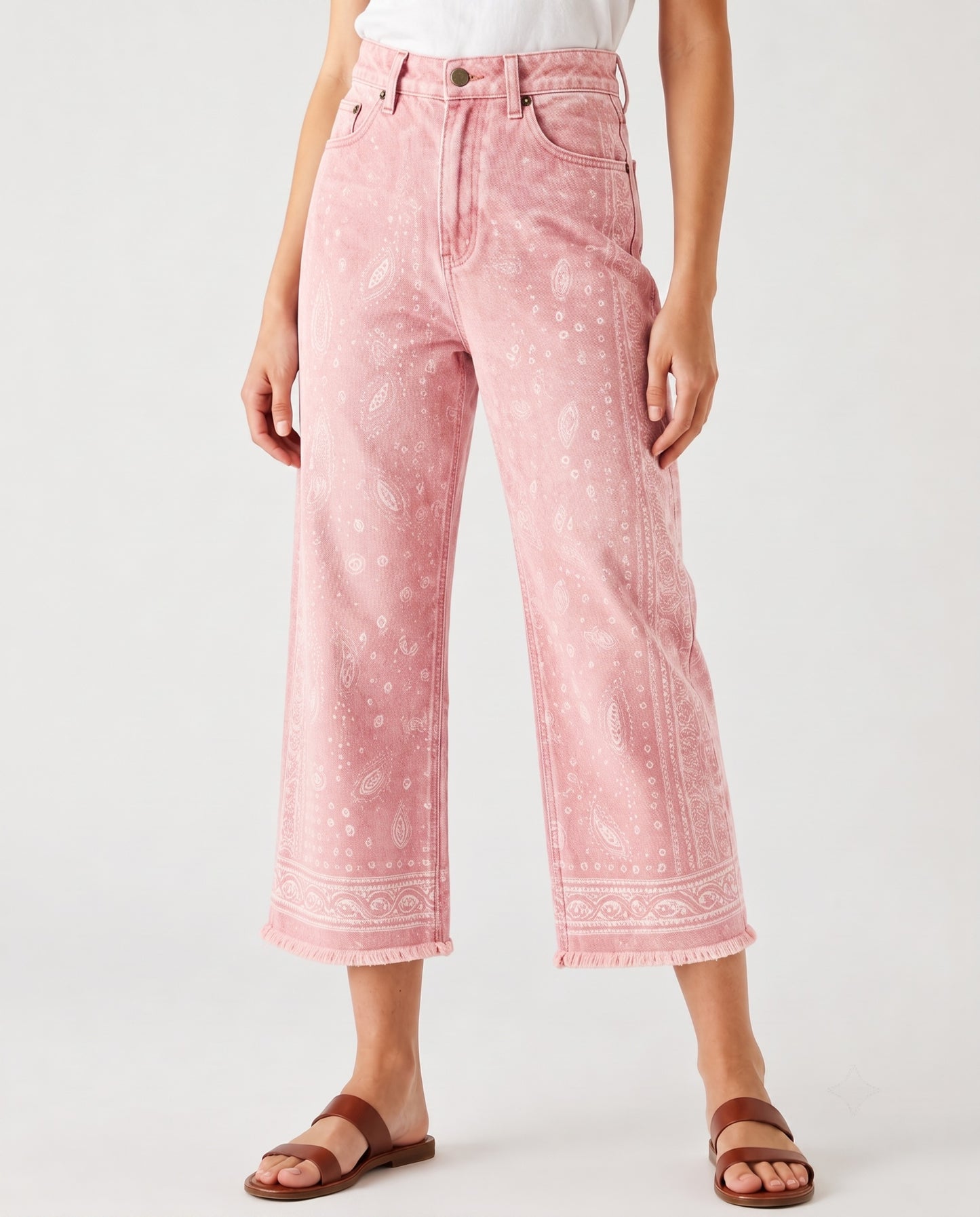 Cactus Mirage Pink Bandana RB-BOT24 – Front View – Riley – Pink