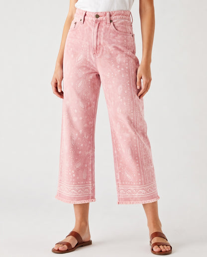 Cactus Mirage Pink Bandana RB-BOT24 – Front View – Riley – Pink