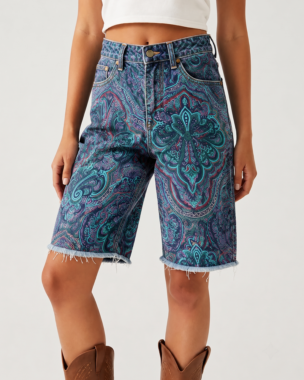Paisley Prairie Dark RB-BOT08 – Front View – Riley – Dark Indigo
