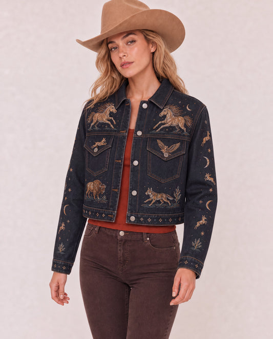 Prairie Wild RB-JKT01 – Front View – Riley – Indigo