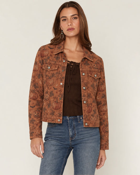 Pumpkin Prairie Burnt RB-JKT01 – Front View – Riley – Burnt Orange
