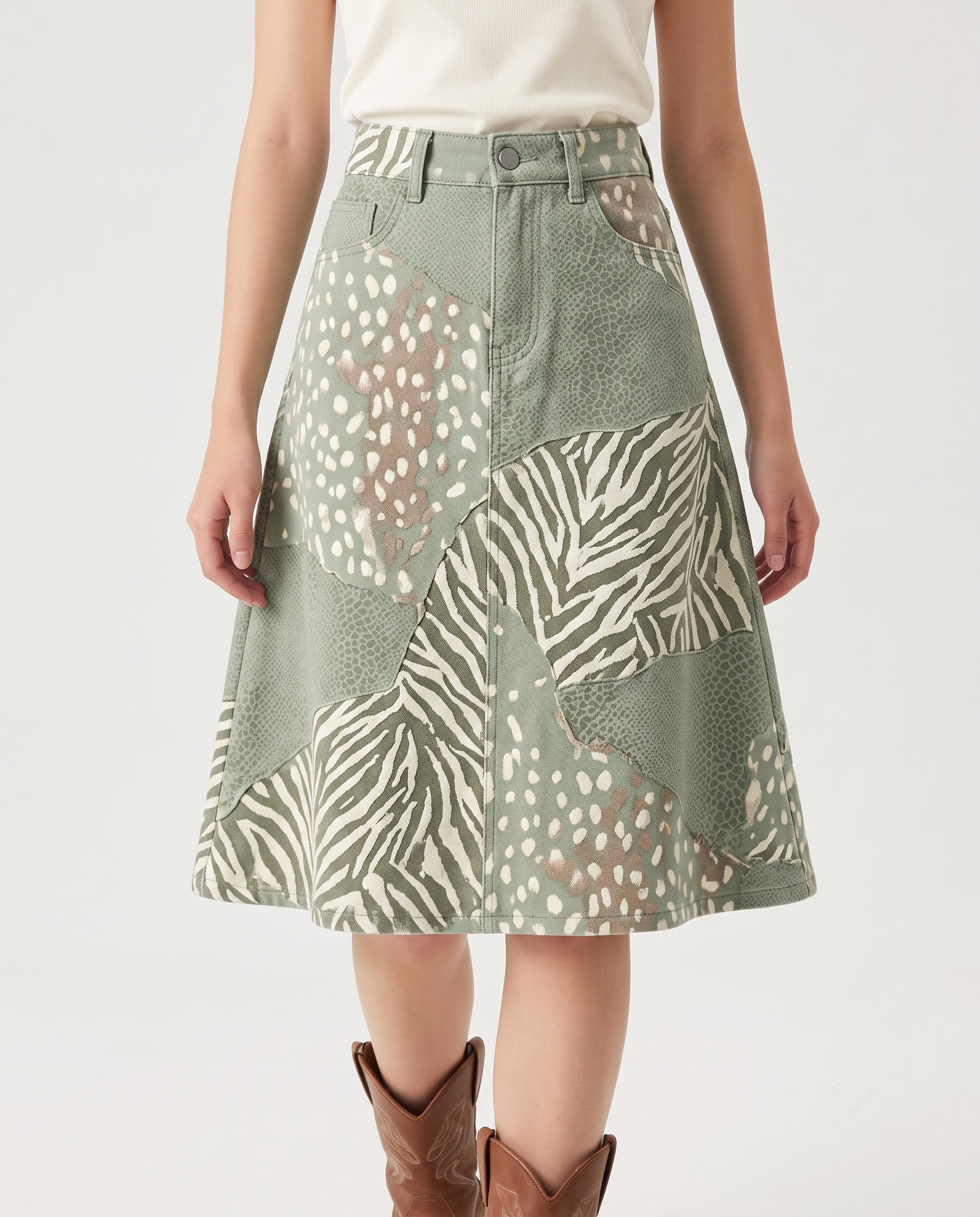 Olive Animal RB-SKT03 – Front View – Jessie – Olive Green