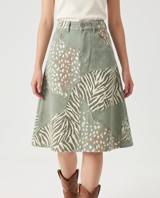Olive Animal RB-SKT03 – Front View – Jessie – Olive Green