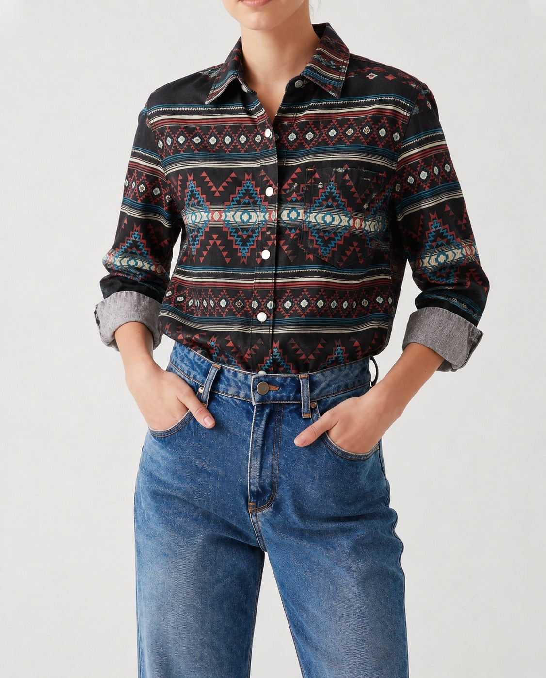 Desert Mirage Black RB-TOP16 – Front View – Riley – black, red, blue, white