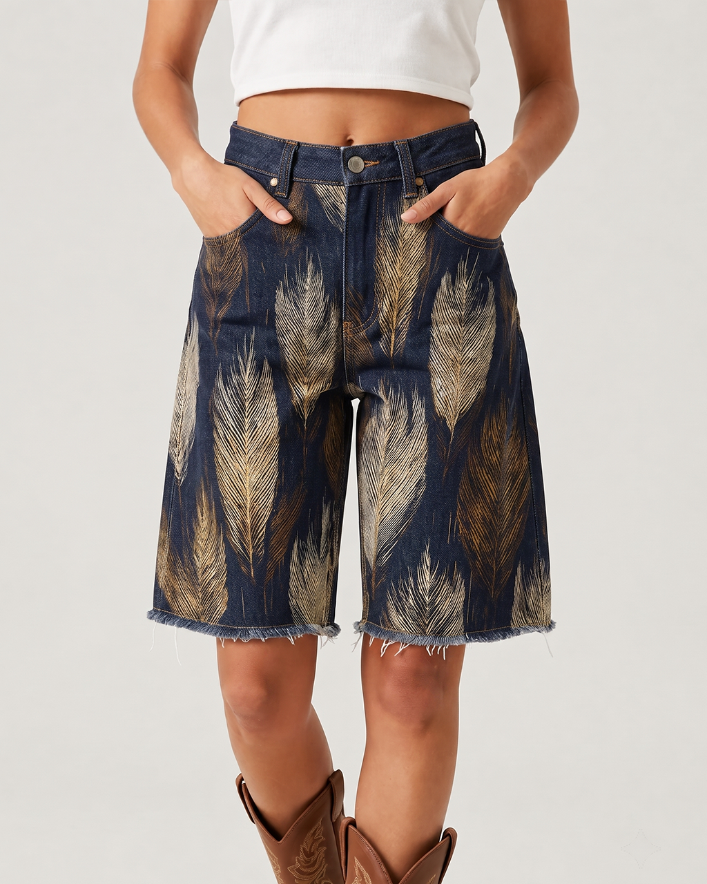 Feathered Frontier RB-BOT08 – Front View – Riley – Dark Indigo